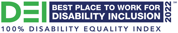 2022 Best Place to work for Disability Inclusion by the DEI