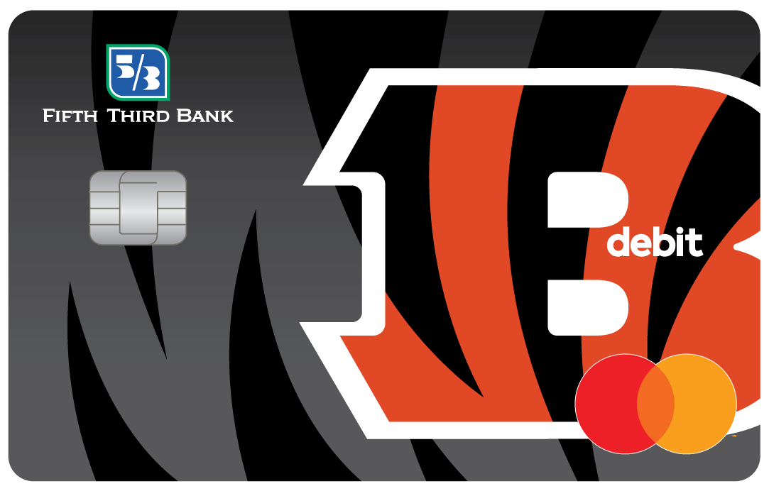 Cincinnati Bengals football debit card design from Fifth Third Bank.