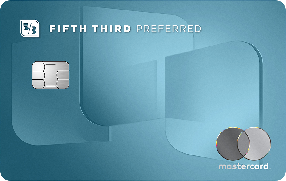 Light blue Fifth Third Preferred Cash/Back Card.