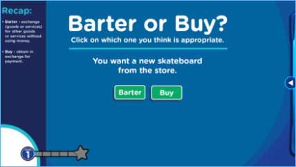 screenshot of the game: Barter or Buy?