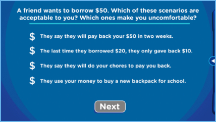 screenshot of the game: What is money?