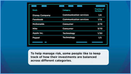 Screenshot from a Young Bankers Club lesson on risk and insurance